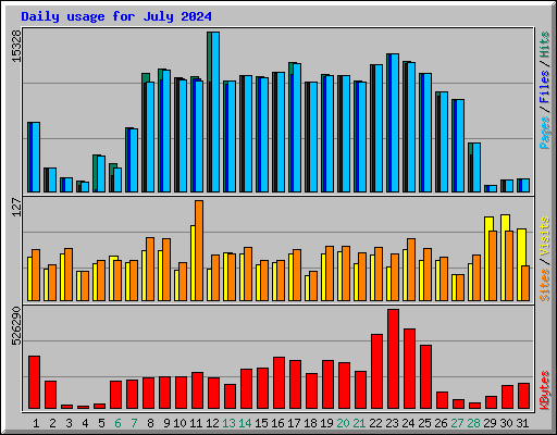 Daily usage for July 2024