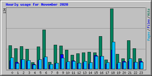 Hourly usage for November 2020