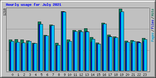 Hourly usage for July 2021