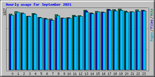 Hourly usage for September 2021