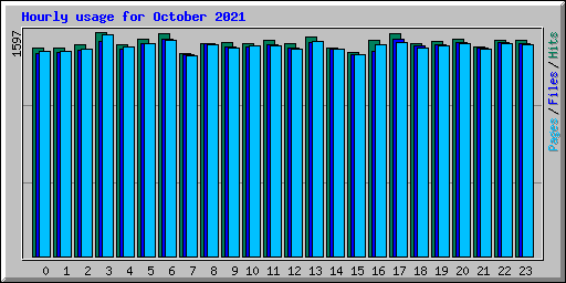 Hourly usage for October 2021