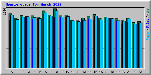 Hourly usage for March 2022