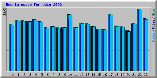 Hourly usage for July 2022