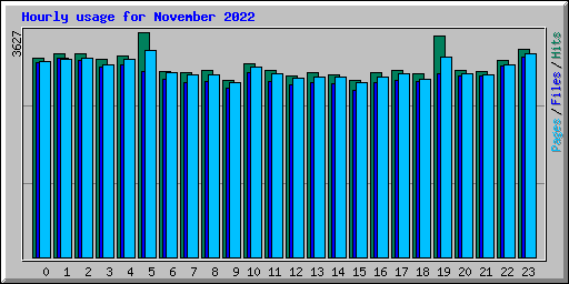 Hourly usage for November 2022