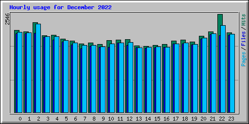 Hourly usage for December 2022