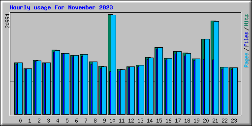 Hourly usage for November 2023