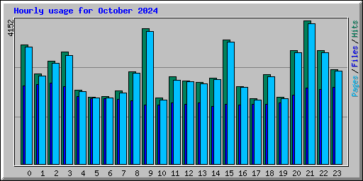 Hourly usage for October 2024