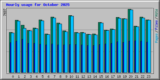 Hourly usage for October 2025
